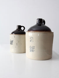 antique Western Stoneware jug set of 2