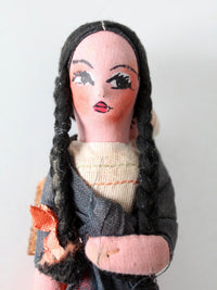vintage handmade folk art cloth doll