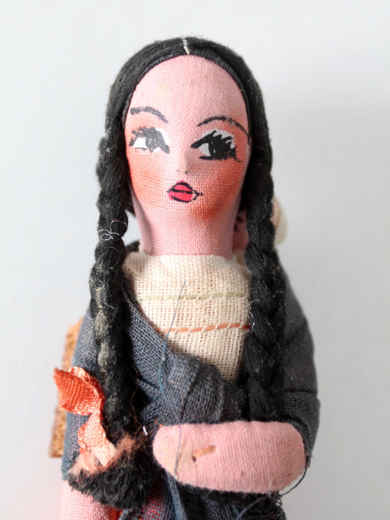vintage handmade folk art cloth doll