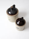 antique Western Stoneware jug set of 2