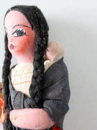 vintage handmade folk art cloth doll