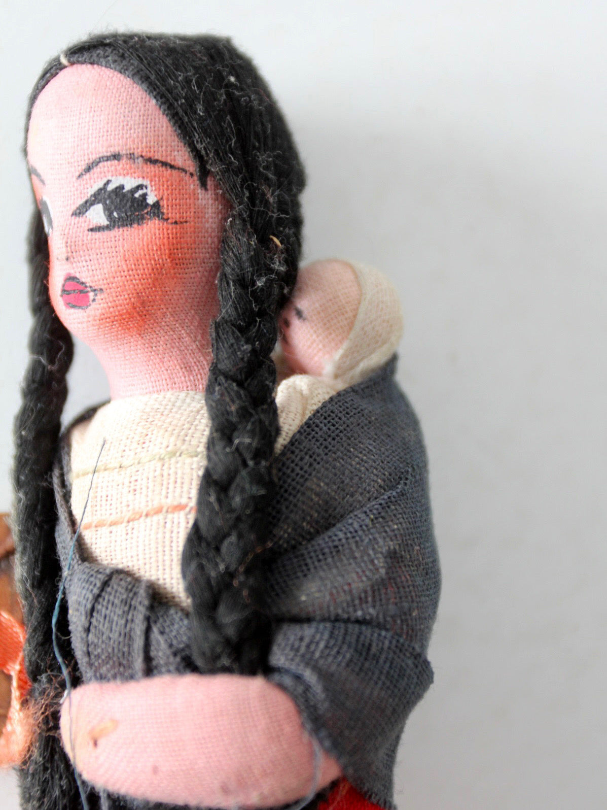 vintage handmade folk art cloth doll