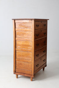 early 20th century American oak highboy dresser
