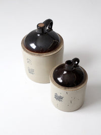 antique Western Stoneware jug set of 2