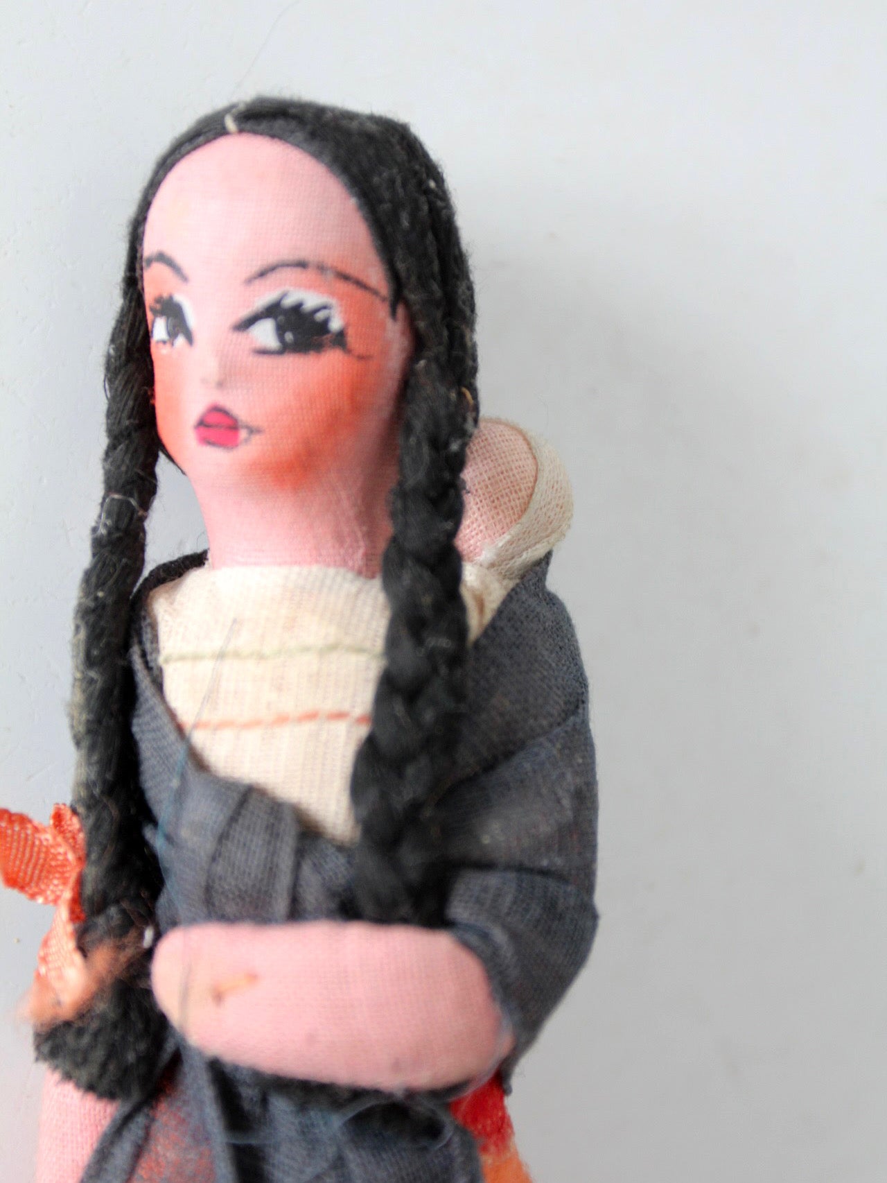 vintage handmade folk art cloth doll