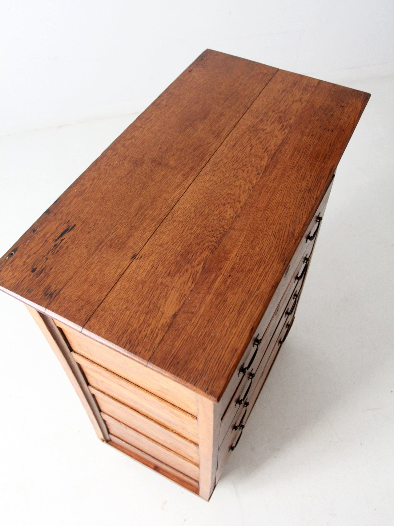 early 20th century American oak highboy dresser