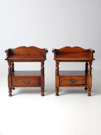 vintage Colonial Revival end tables pair