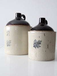 antique Western Stoneware jug set of 2
