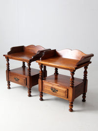 vintage Colonial Revival end tables pair