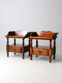 vintage Colonial Revival end tables pair