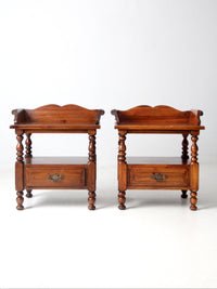 vintage Colonial Revival end tables pair