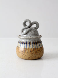 vintage studio pottery jar