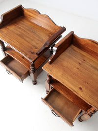 vintage Colonial Revival end tables pair