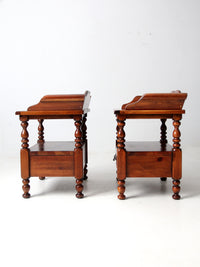 vintage Colonial Revival end tables pair