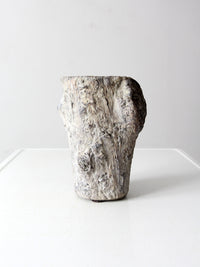 vintage faux bois vase