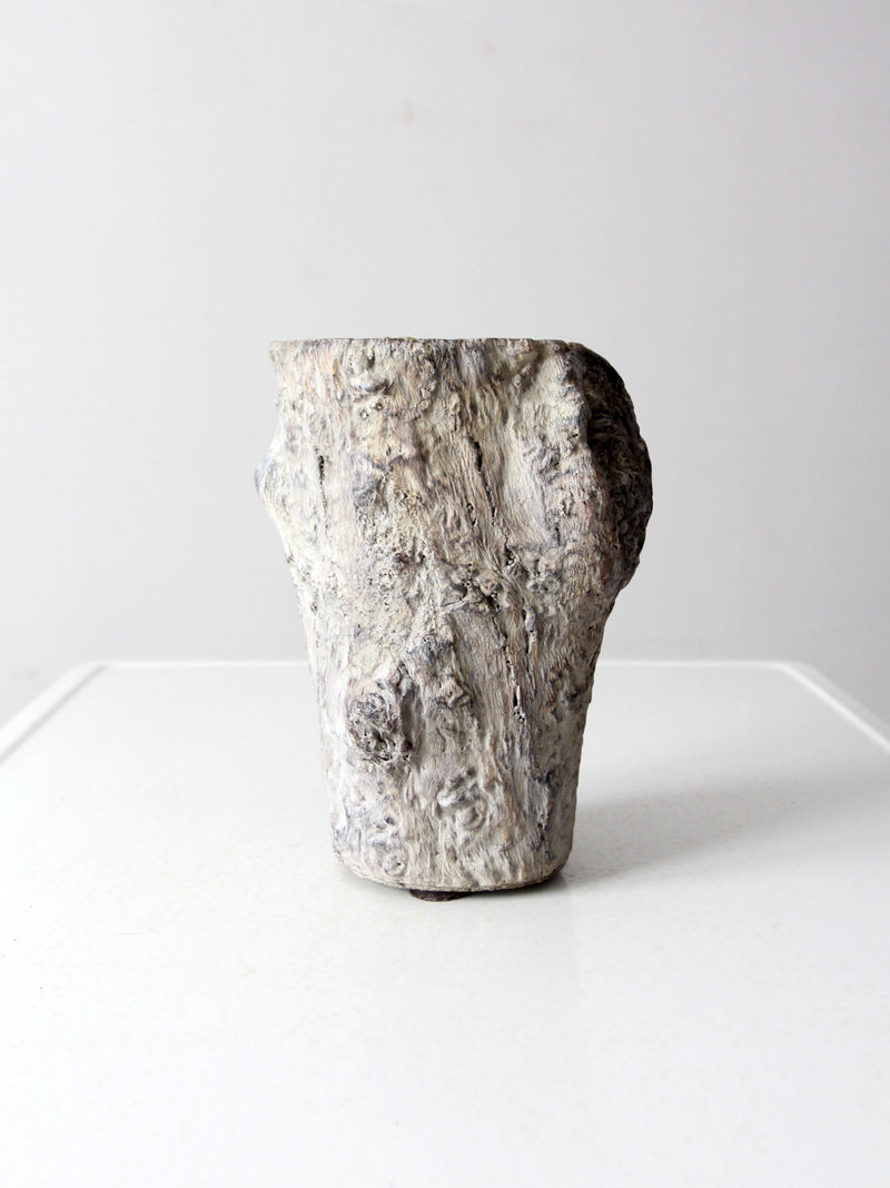 vintage faux bois vase