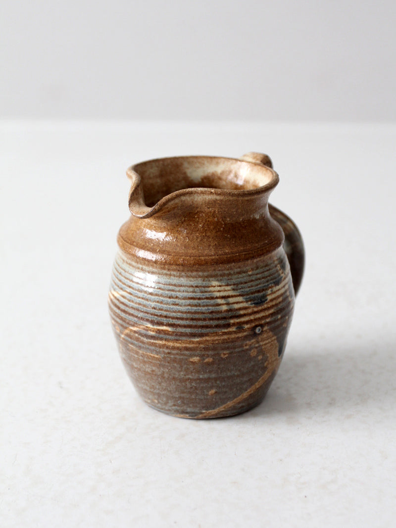 vintage studio pottery pitcher