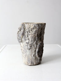 vintage faux bois vase