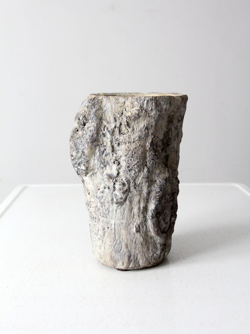 vintage faux bois vase