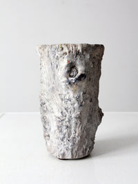 vintage faux bois vase