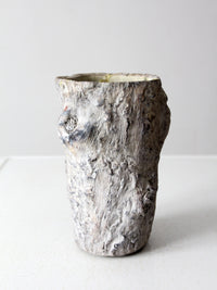 vintage faux bois vase