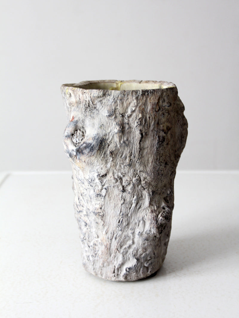 vintage faux bois vase