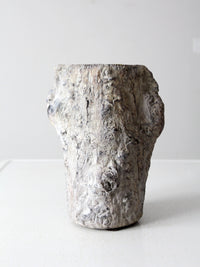 vintage faux bois vase