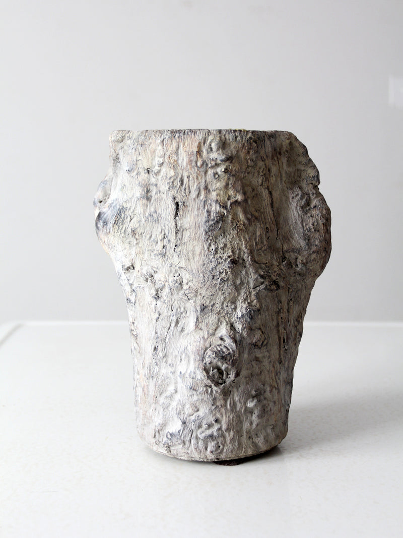 vintage faux bois vase