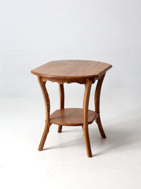 vintage oak Colonial Revival style end table