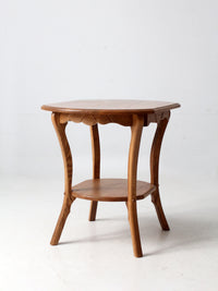 vintage oak Colonial Revival style end table