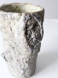 vintage faux bois vase