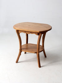 vintage oak Colonial Revival style end table
