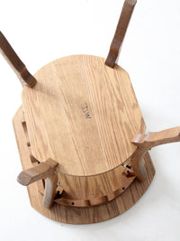 vintage oak Colonial Revival style end table