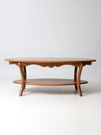 vintage oak Colonial Revival style coffee table