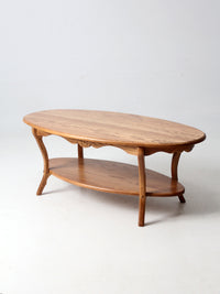 vintage oak Colonial Revival style coffee table