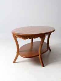 vintage oak Colonial Revival style coffee table