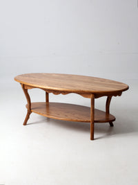 vintage oak Colonial Revival style coffee table