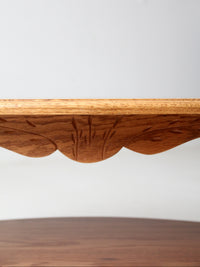 vintage oak Colonial Revival style coffee table