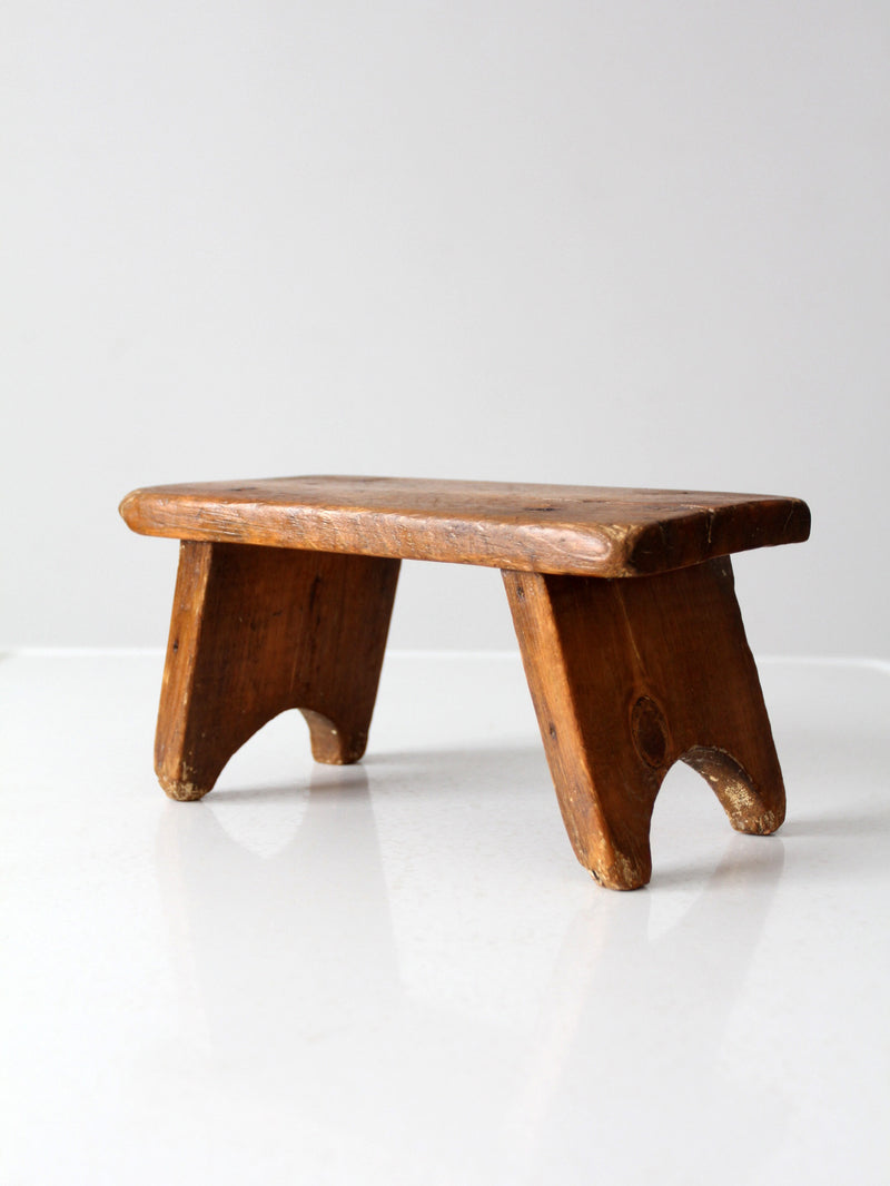 antique wooden footstool