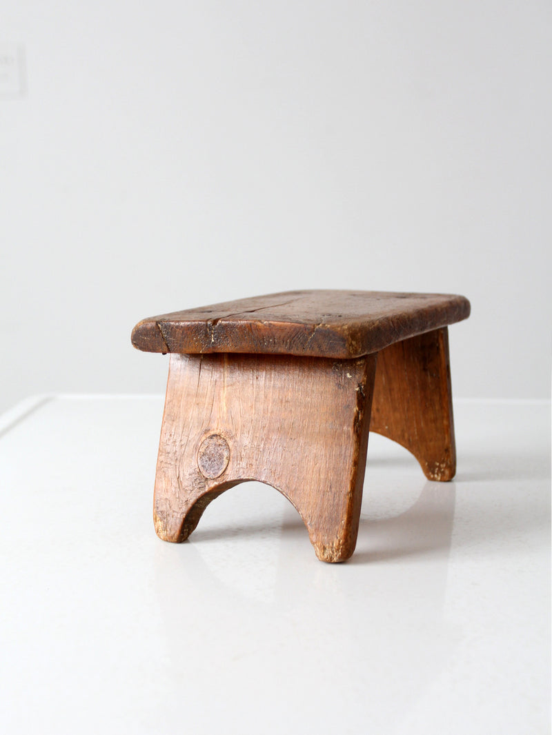 antique wooden footstool