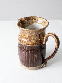 vintage studio pottery pitcher