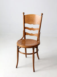 antique continental bentwood ladder-back side chair
