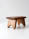 antique wooden footstool