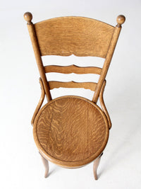 antique continental bentwood ladder-back side chair