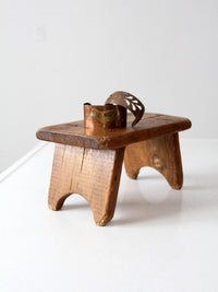 antique wooden footstool