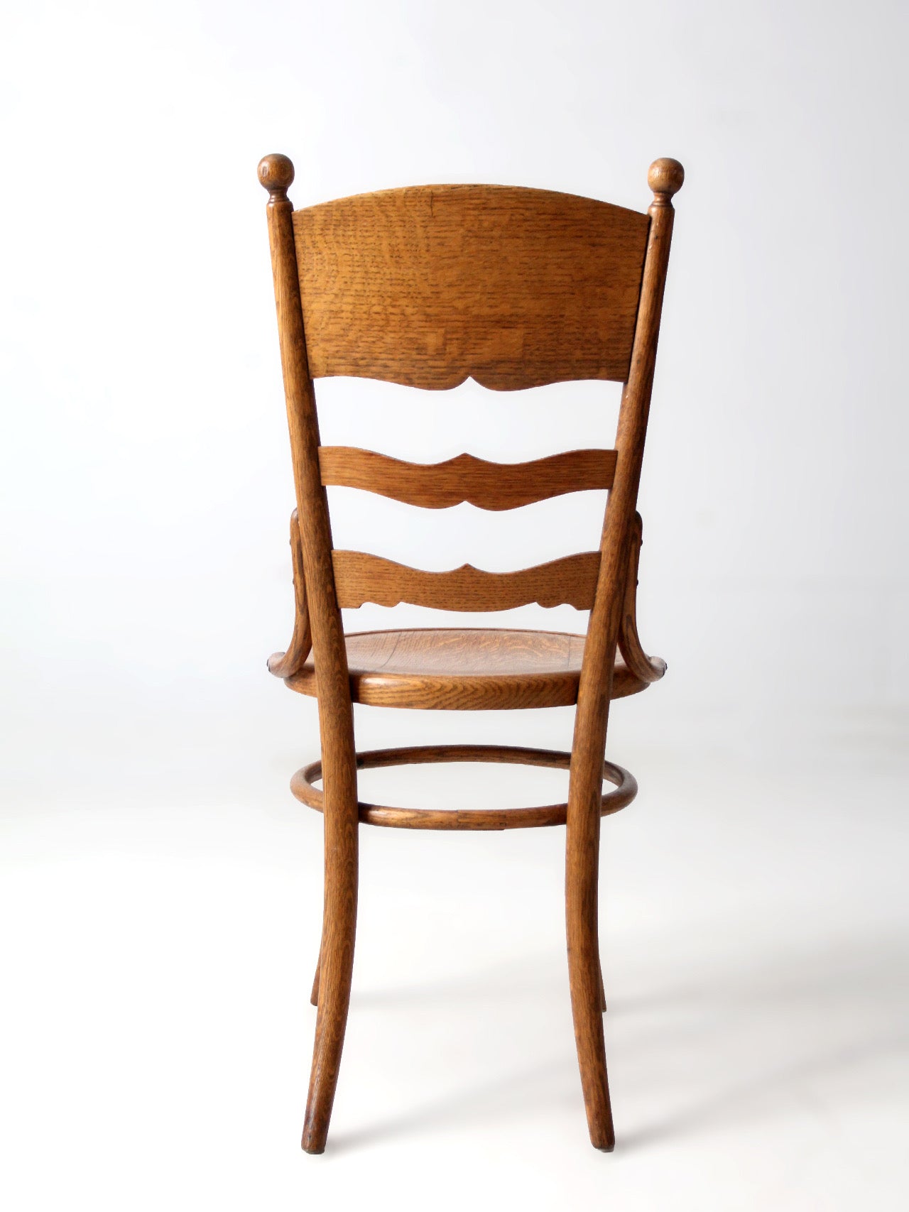 antique continental bentwood ladder-back side chair