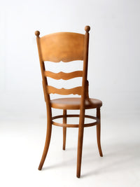 antique continental bentwood ladder-back side chair