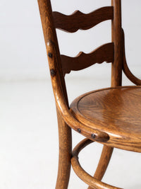 antique continental bentwood ladder-back side chair