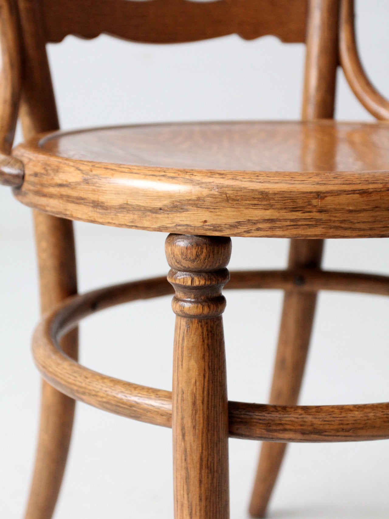 antique continental bentwood ladder-back side chair