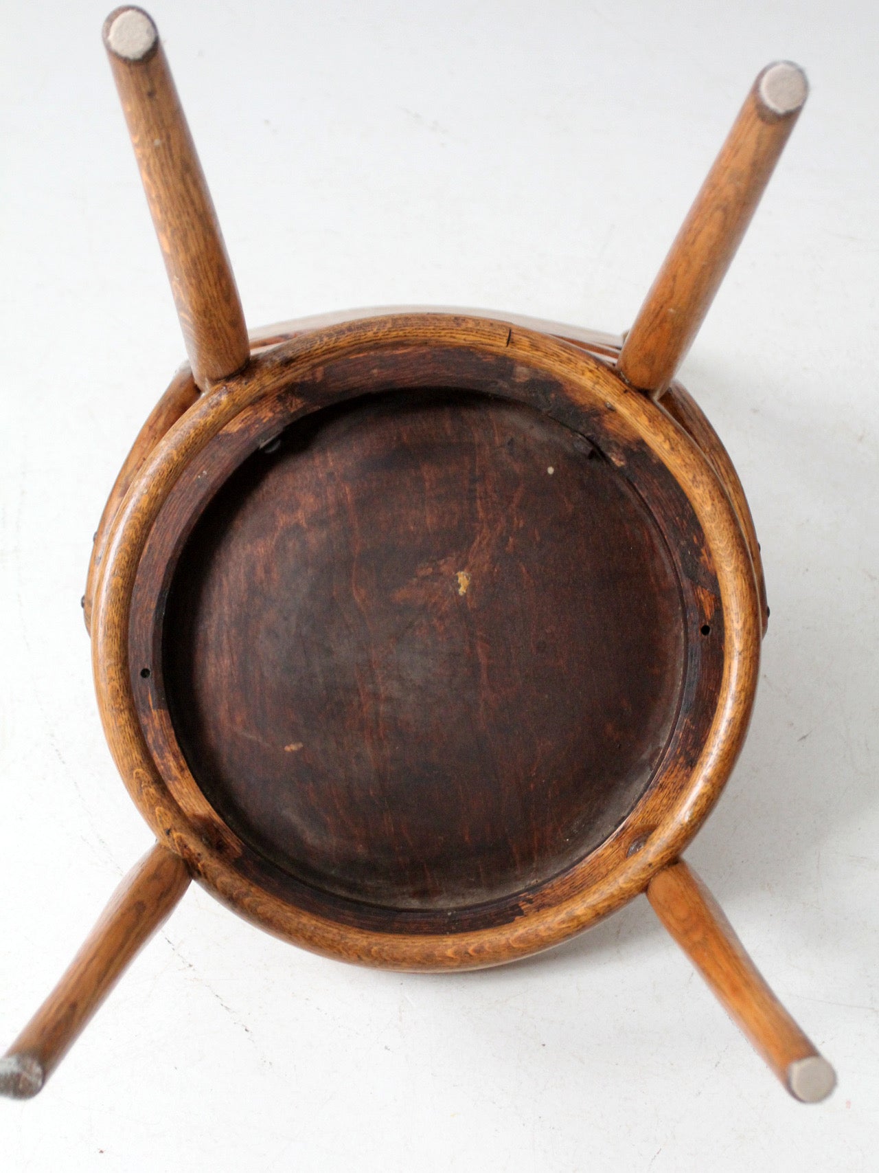 antique continental bentwood ladder-back side chair